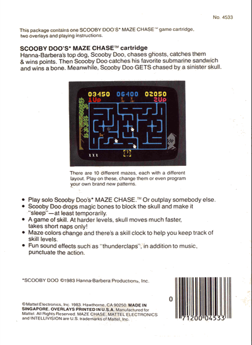 Scooby Doo's Maze Chase — box-2D-back (WOR)