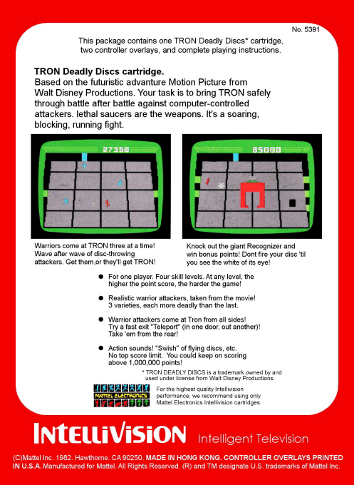 TRON - Deadly Discs — box-2D-back (WOR)