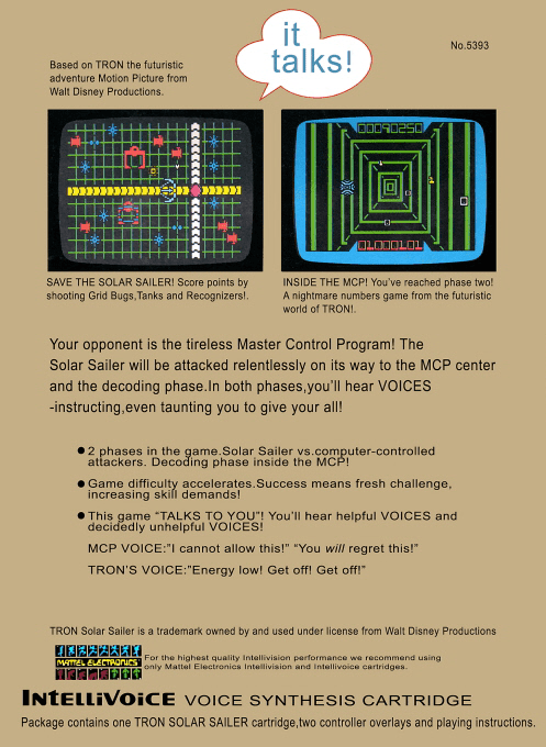 Tron - Solar Sailer — box-2D-back (WOR)
