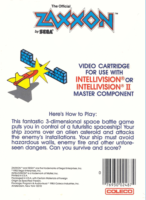 Zaxxon — box-2D-back (US)