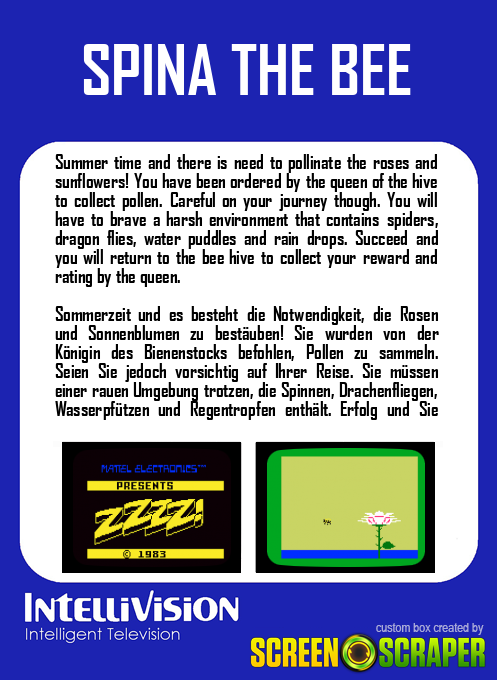 Spina the Bee — box-2D-back (SS)