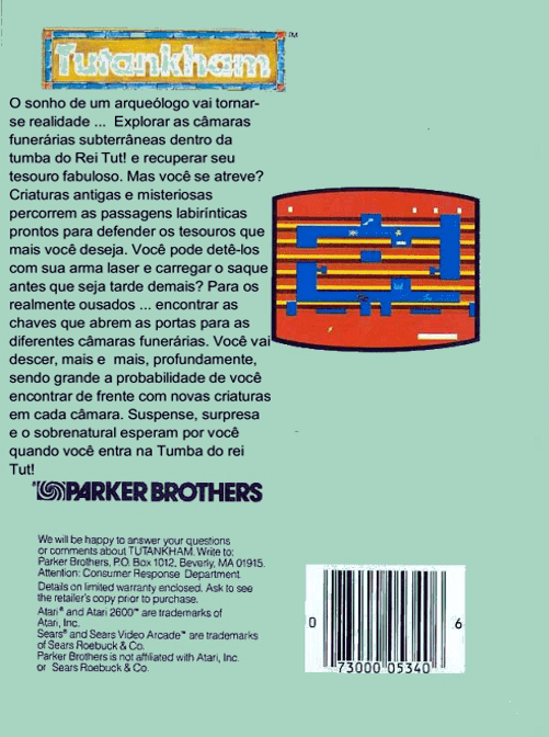 Tutankham — box-2D-back (BR)