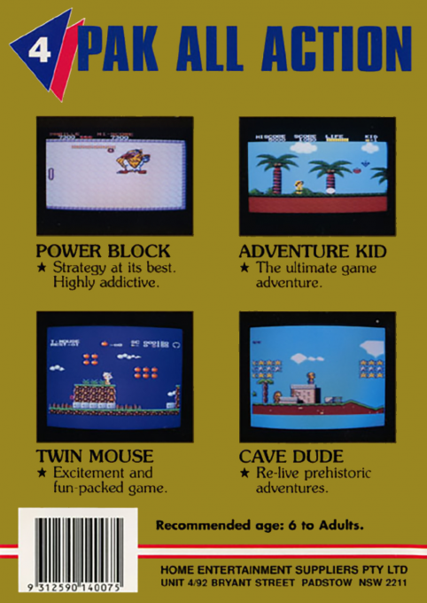 4 Pak All Action — box-2D-back (AU)
