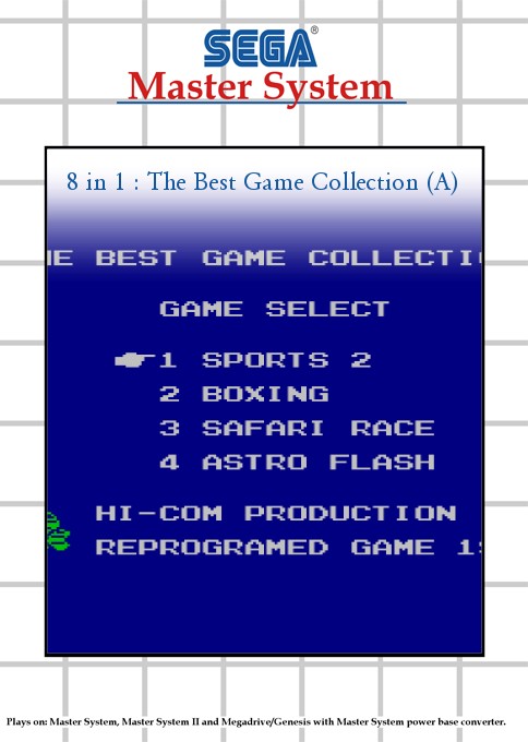 8 in 1 - The Best Game Collection box art