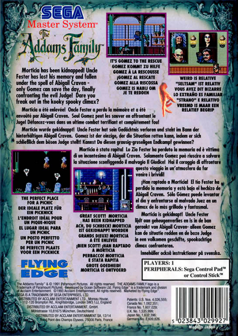 Addams Family, The — box-2D-back (EU)