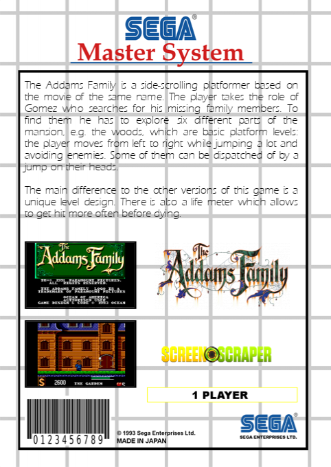 Addams Family, The — box-2D-back (SS)