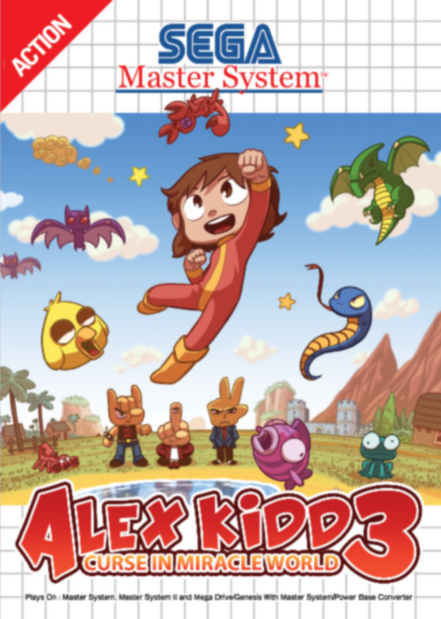 Alex Kidd 3 - Curse in Miracle World box art