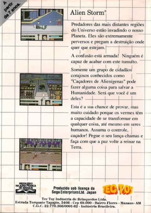 Alien Storm — box-2D-back (BR)