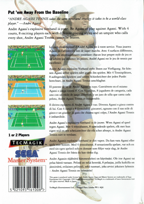 Andre Agassi Tennis — box-2D-back (EU)