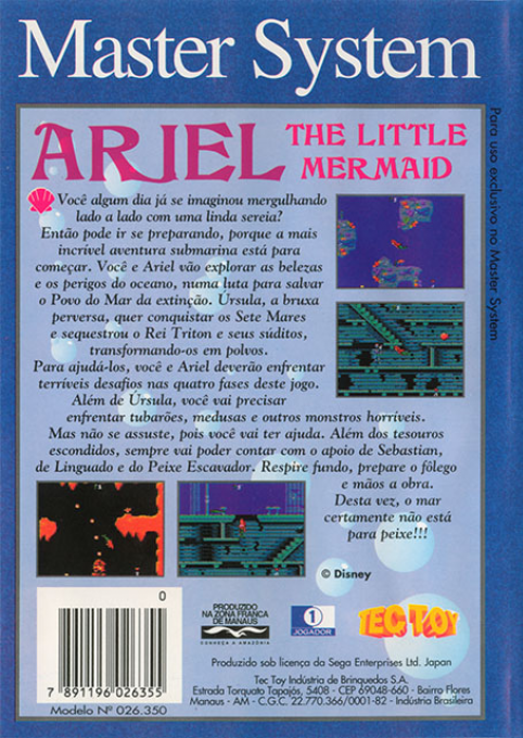 Ariel - The Little Mermaid — box-2D-back (BR)