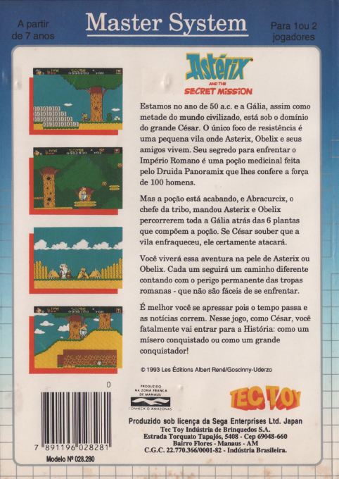 Astérix And The Secret Mission — box-2D-back (BR)