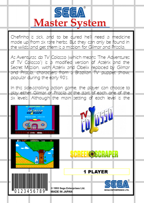 As Aventuras Da Tv Colosso — box-2D-back (SS)