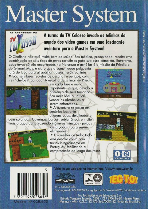 As Aventuras Da Tv Colosso — box-2D-back (BR)