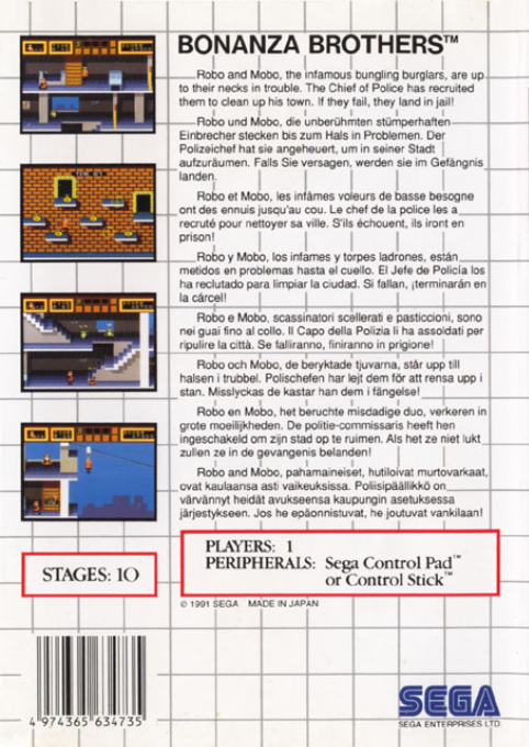 Bonanza Bros. — box-2D-back (EU)