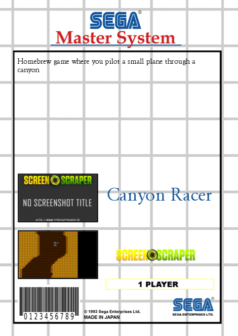 Canyon Racer — box-2D-back (SS)