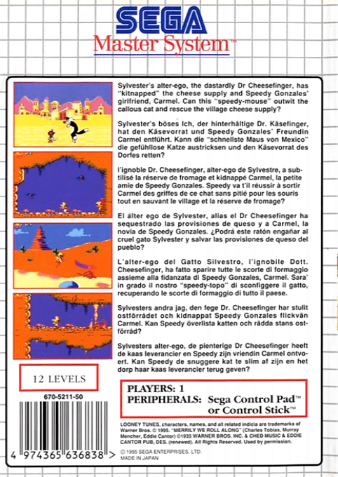 Cheese Cat-astrophe Starring Speedy Gonzales — box-2D-back (EU)