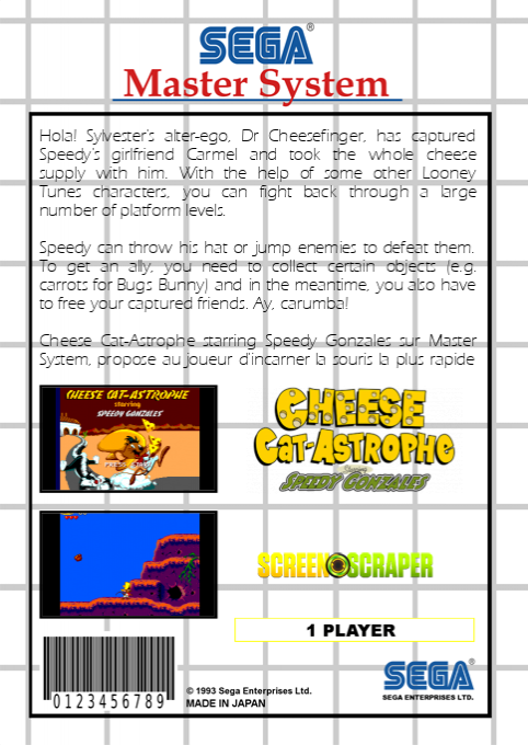 Cheese Cat-astrophe Starring Speedy Gonzales — box-2D-back (SS)