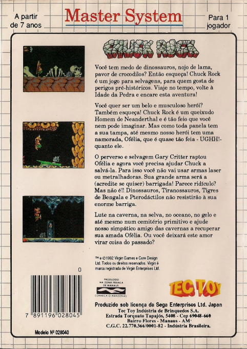 Chuck Rock — box-2D-back (BR)