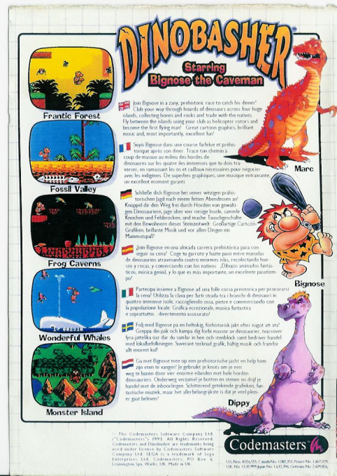 Dinobasher Starring Bignose The Caveman — box-2D-back (EU)
