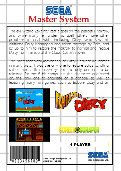 Fantastic Dizzy — box-2D-back (SS)