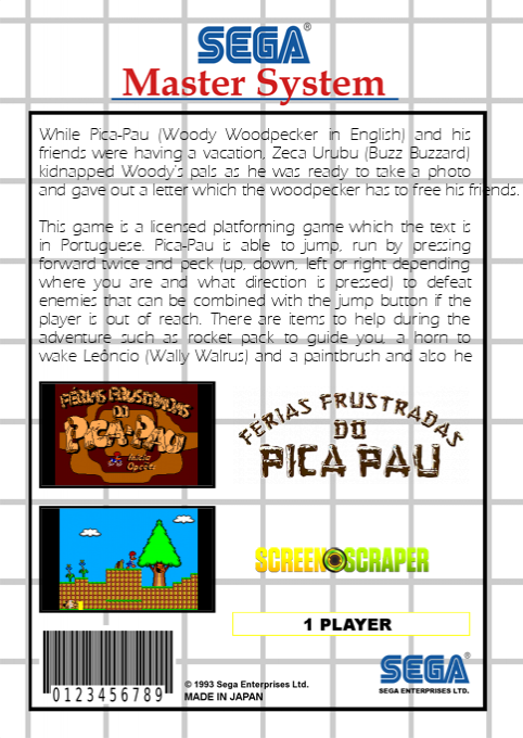 Ferias Frustradas Do Pica-pau — box-2D-back (SS)