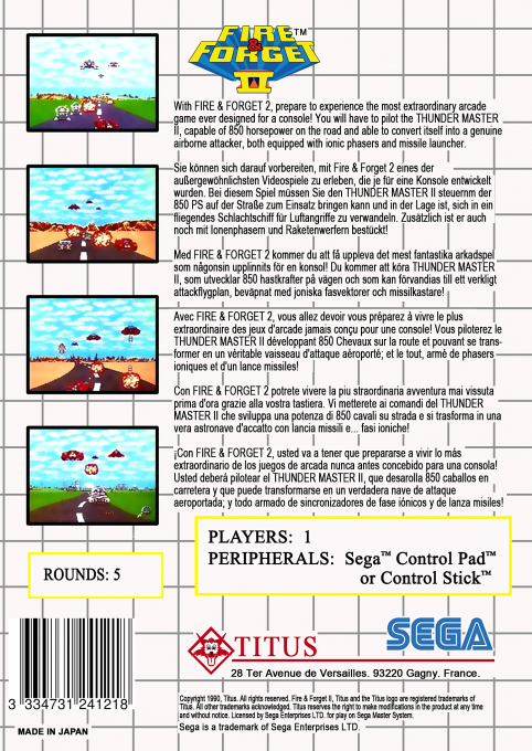 Fire And Forget 2 — box-2D-back (EU)