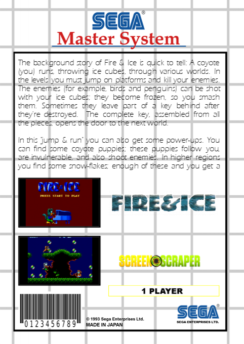 Fire And Ice — box-2D-back (SS)