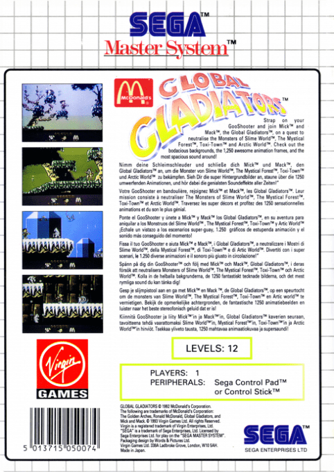 Global Gladiators — box-2D-back (EU)