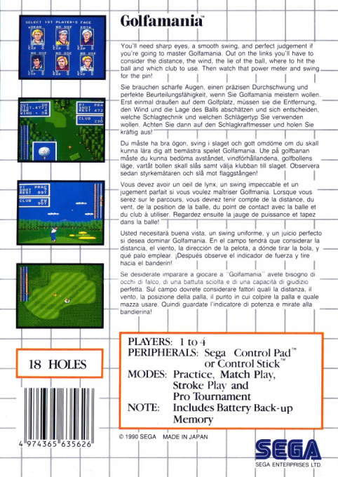 Golfamania — box-2D-back (EU)