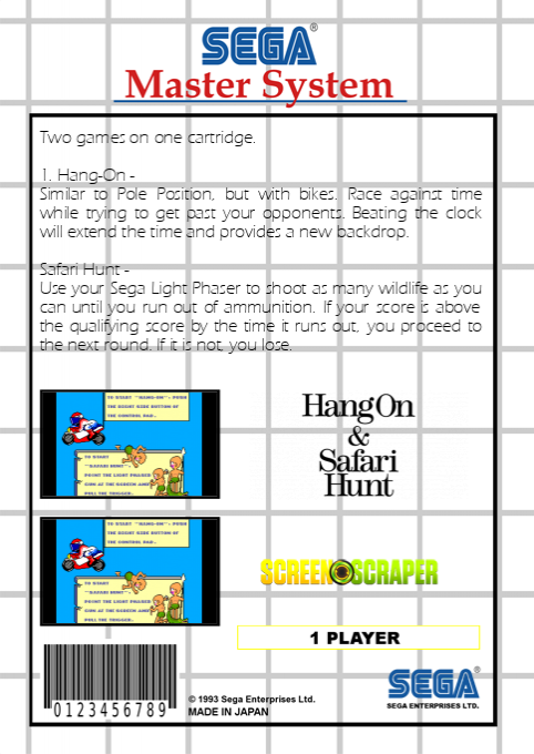 Hang On And Safari Hunt — box-2D-back (SS)