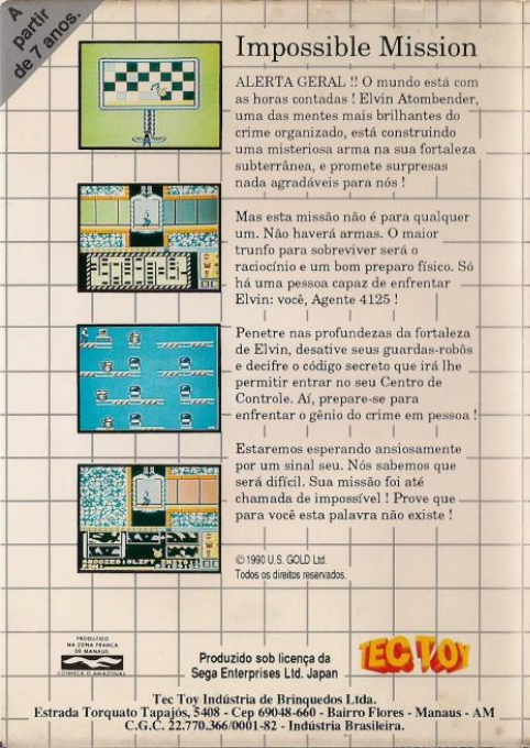 Impossible Mission — box-2D-back (BR)