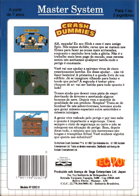 Incredible Crash Dummies, The — box-2D-back (BR)