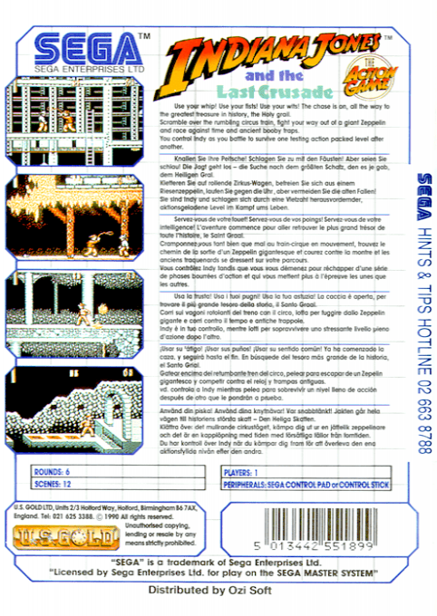 Indiana Jones and the Last Crusade - The Action Game — box-2D-back (EU)