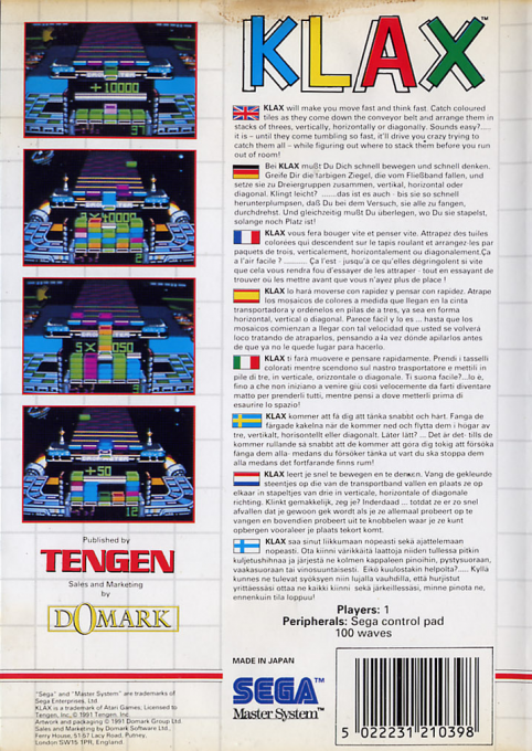 Klax — box-2D-back (EU)