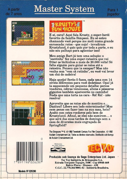 Krusty's Fun House — box-2D-back (BR)