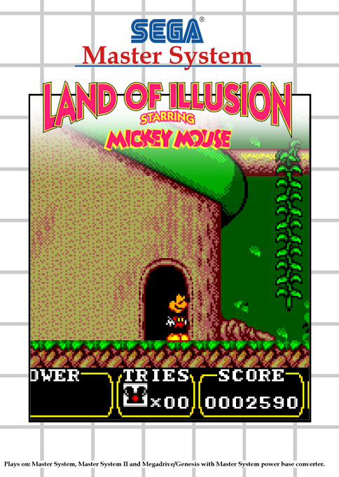 Land Of Illusion Starring Mickey Mouse — box-2D (SS)