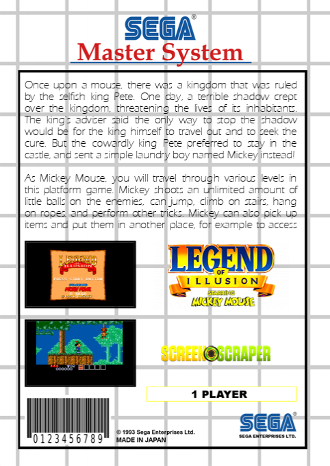 Legend Of Illusion Starring Mickey Mouse — box-2D-back (SS)