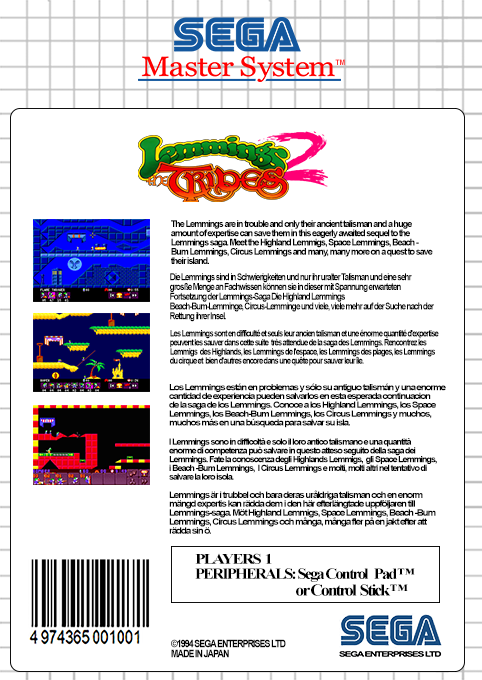 Lemmings 2 - The Tribes — box-2D-back (WOR)