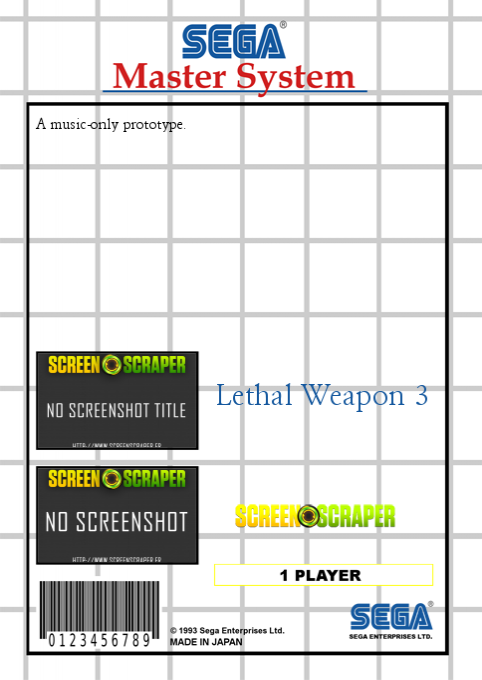 Lethal Weapon 3 Music — box-2D-back (SS)