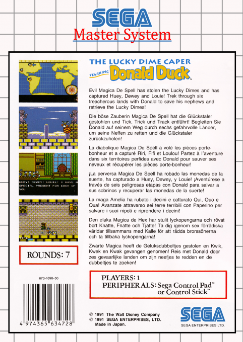 Lucky Dime Caper Starring Donald Duck, The — box-2D-back (EU)