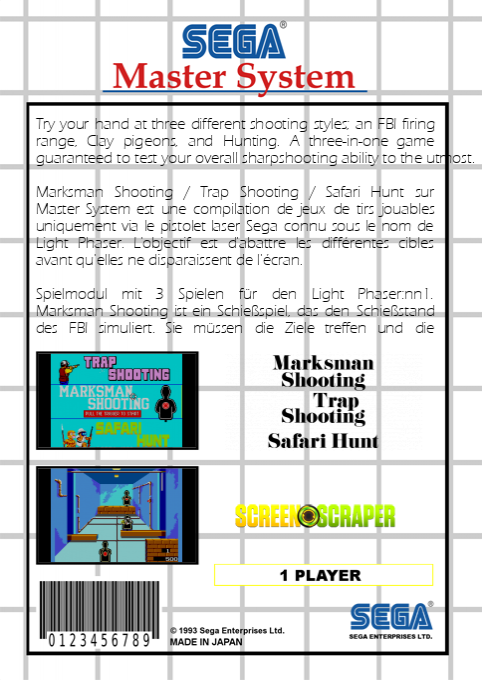Marksman Shooting + Trap Shooting + Safari Hunt — box-2D-back (SS)