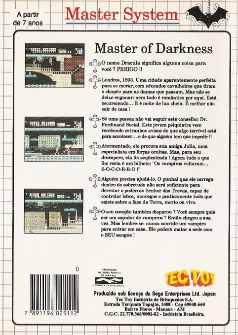 Master of Darkness — box-2D-back (BR)