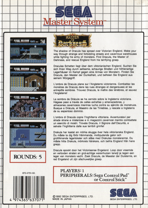 Master of Darkness — box-2D-back (EU)