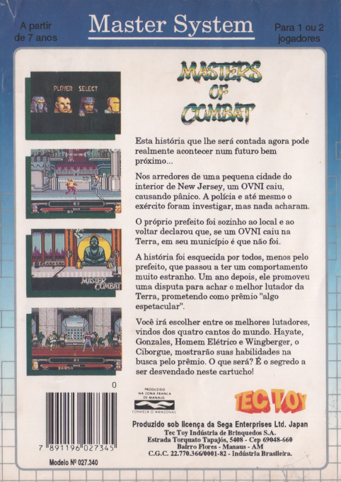 Masters Of Combat — box-2D-back (BR)
