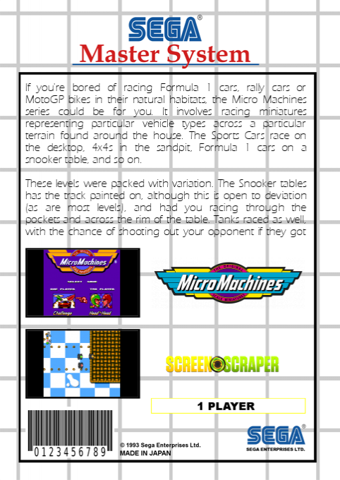 Micro Machines — box-2D-back (SS)