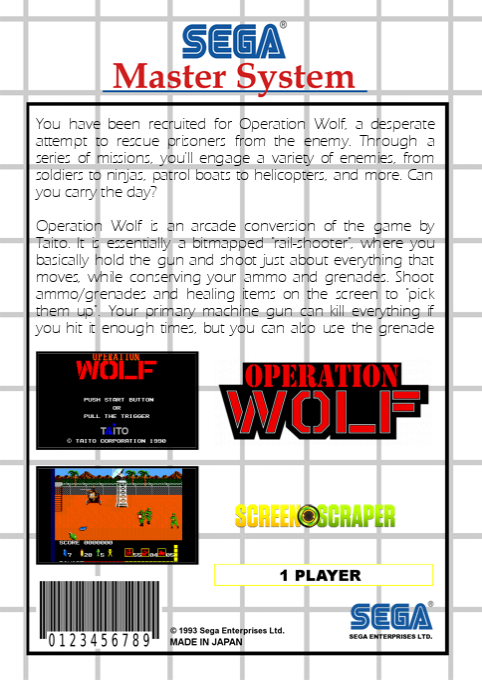 Operation Wolf — box-2D-back (SS)