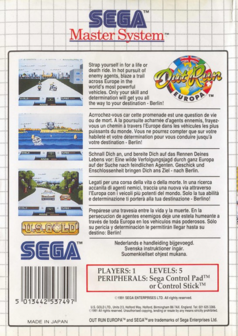 Out Run Europa — box-2D-back (EU)