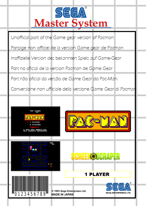 Pac-man — box-2D-back (SS)