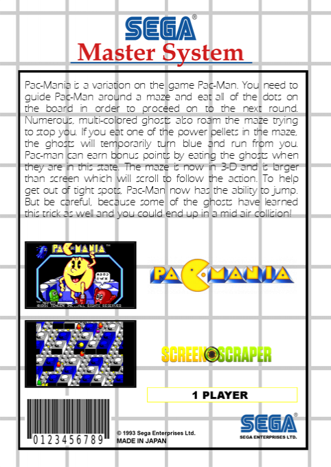 Pac-mania — box-2D-back (SS)