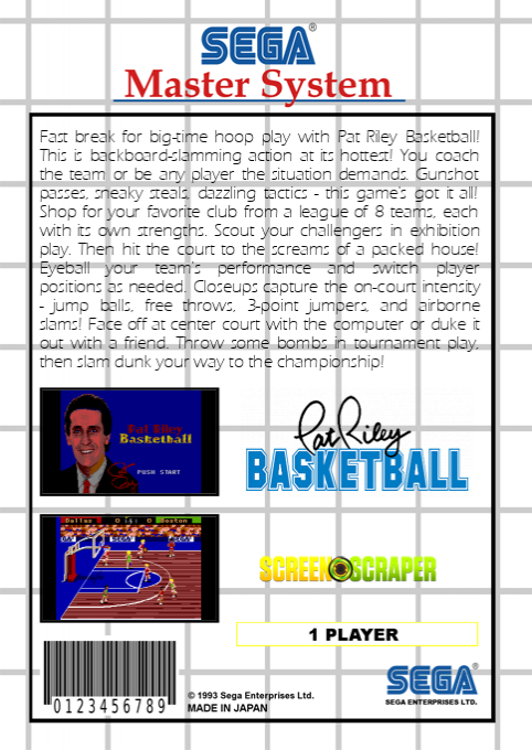 Pat Riley Basketball — box-2D-back (SS)